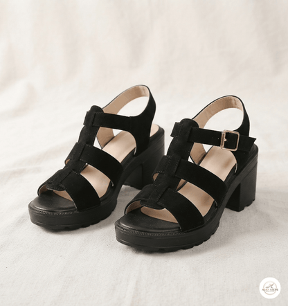 Aura Buckle Block heel Chic - Aura Steps