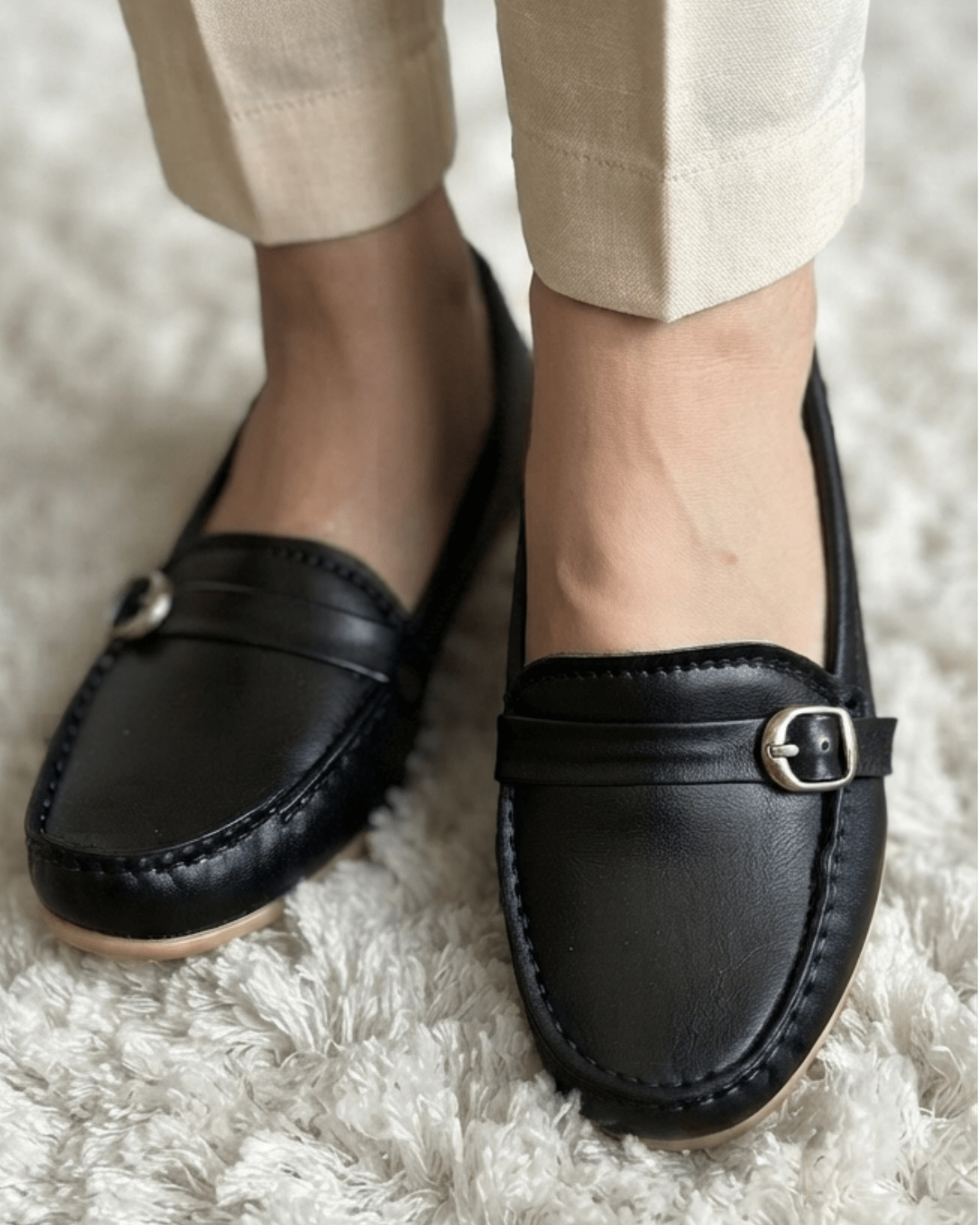 *AURA "ELEGRA" Premium Flats*-Black - Aura Steps