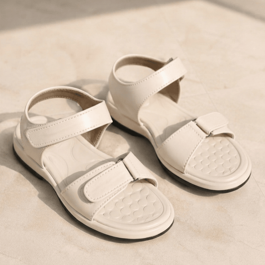 Aura Ladies Kito Flat Shoes-Off white - Aura Steps