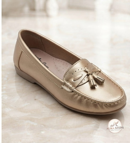 Aura steps Tassel Loafers Ladies Shoes-Rust - Aura Steps