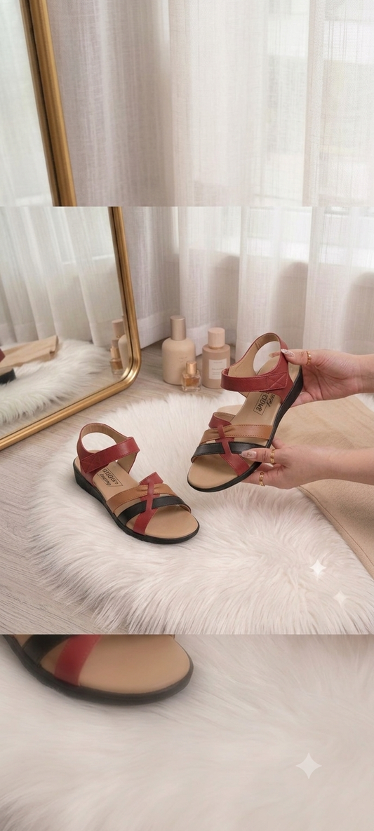 Red Multi Heel Footwear for women